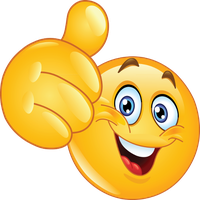 single thumbs up smiley emoji